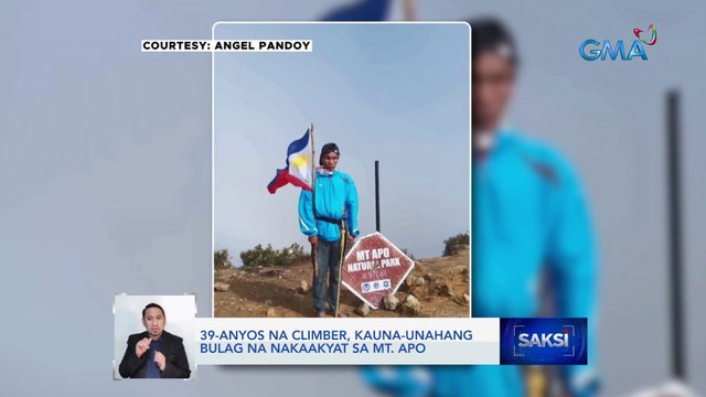 39-anyos na climber, kauna-unahang bulag na nakaakyat sa Mt. Apo | Saksi