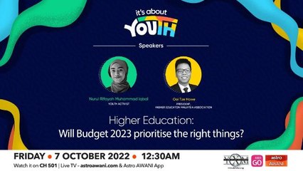 It's About YOUth: Will Budget 2023 prioritise the right things for higher education?