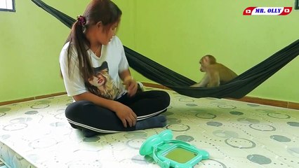Cuties Luna And Olly Playing On Hammock