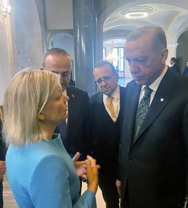 Cumhurbaşkanı Erdoğan İsveç Başbakanı Andersson ile görüştü