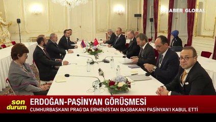 Cumhurbaşkanı Erdoğan ile Paşinyan görüşmesi başladı