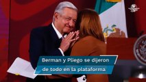 Envía AMLO besos a Tatiana Clouthier luego de que no la abrazó en su despedida