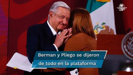 Envía AMLO besos a Tatiana Clouthier luego de que no la abrazó en su despedida
