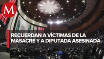 Diputados guardan minutos de silencio por ataque en Totolapan y asesinato de legisladora