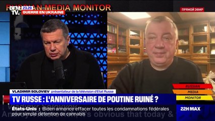 Pour la télévision russe, l'Ukraine va chercher à "ruiner l'anniversaire" de Vladimir Poutine