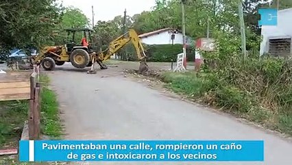 Pavimentaban una calle, rompieron un caño de gas e intoxicaron a los vecinos