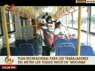 Trabajadores del Metro de los Teques disfrutan del Plan Recreacional en los espacios de Mochima