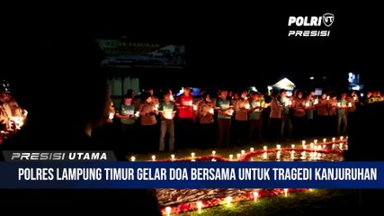 Polres Lampung Timur Bersama Forkopimda Melaksanakan Doa Bersama Untuk Korban Kanjuruhan