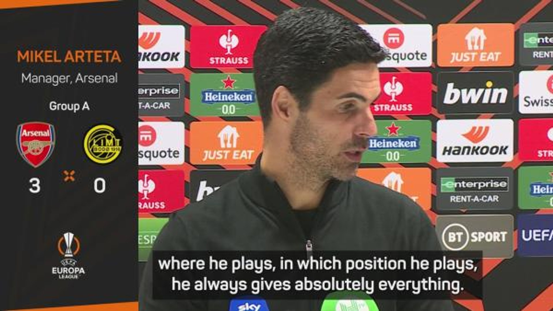 Arteta in love with all-action Jesus' mentality