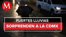 Fuerte lluvia en la Ciudad de México deja calles inundadas