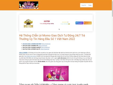 Hệ Thống Chẵn Lẻ Momo Giao Dịch Tự Động 24/7 Trả Thưởng Uy Tín Hàng Đầu Số 1 Việt Nam 2022