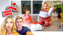 Hidden Camera Catches Ev and Posie Sneaking Their Christmas Presents Early...