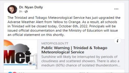 SCHOOLS TO BE BACK OPEN ON FRIDAY