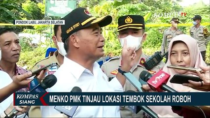 Menag Janji Akan Segera Renovasi MTsN 19 Pondok Labu Pasca Tembok Sekolah Roboh Diterjang Banjir