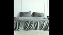 Grey Silk Sheets, Pillowcases, Duvet Covers