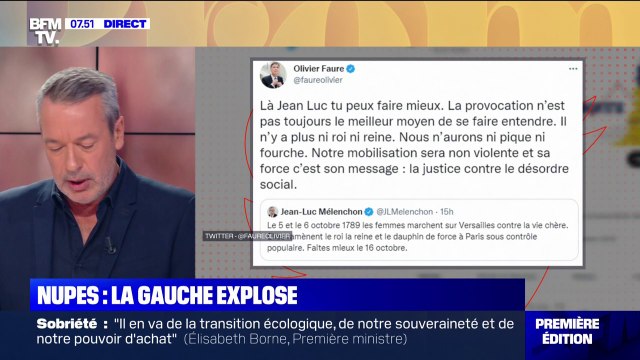 Nupes: Olivier Faure prend ses distances avec Jean-Luc Mélenchon