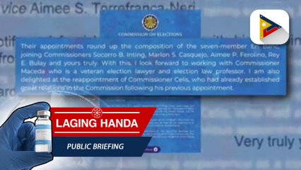 COMELEC Chairperson Garcia, kumpiyansa na malaki ang maitutulong ng mga bagong commissioner na itinilaga ni PBBM