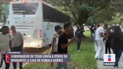Gobernador de Texas envía a otros 50 migrantes a casa de Kamala Harris