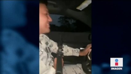 Guardia Nacional se graba disparando al aire y lo difunde en redes sociales