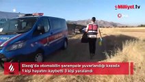 Elazığ’da otomobil şarampole yuvarlandı: 1 ölü, 3 yaralı