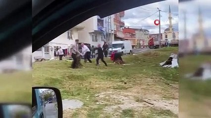 Aileler miras kavgasında birbirlerine tahta, taş ve sopalarla saldırdı