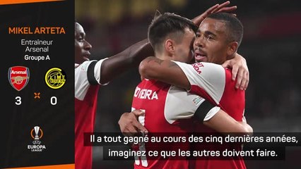 Groupe A - Arteta : "Gabriel Jesus donne toujours absolument tout"