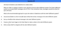 Salesforce Platform Developer I Certification Prep - Question #5 - Integration - Salesforce outbound Messages