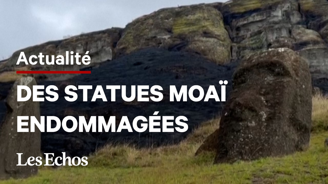 Des statues Moaï de l'Île de Pâques endommagées par un incendie