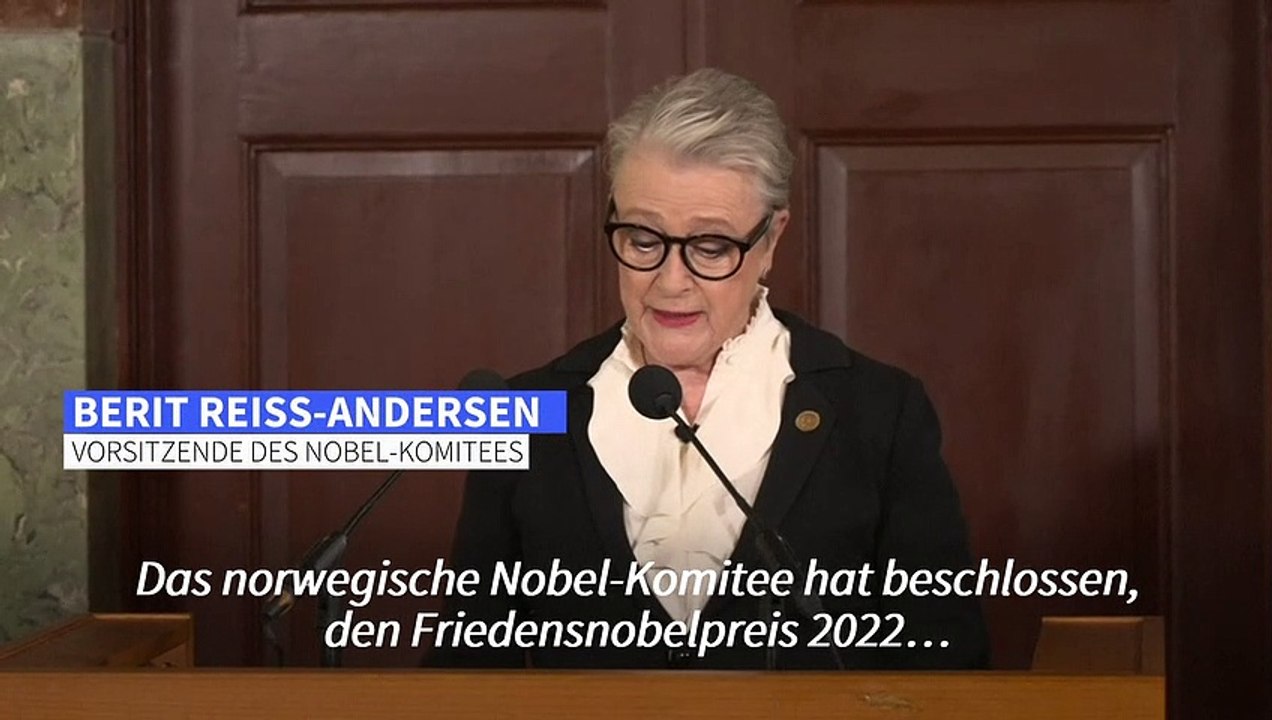 Friedensnobelpreis geht nach Belarus, Russland und in die Ukraine