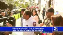 PNP detiene a presunto integrante de banda criminal dedicada a la falsificación de documentos