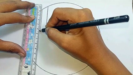 Scenery Drawing in a Circle - Circle Drawing - Scenery Drawing