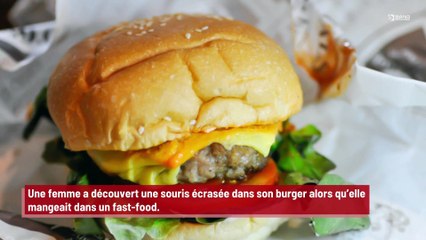 Une femme découvre une souris écrasée dans son burger !