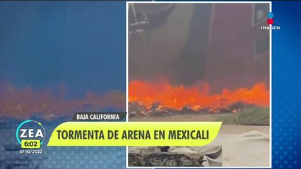 Tormenta de arena sorprende a Mexicali
