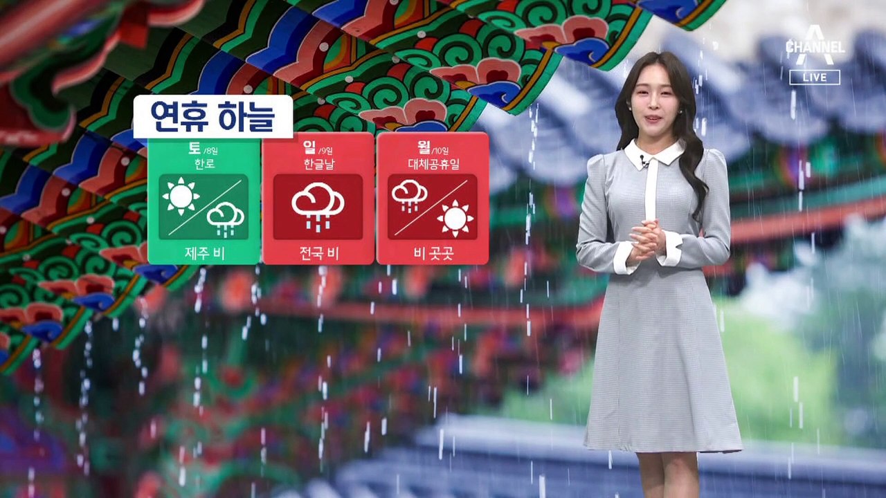 [날씨]한글날 연휴 비 내리며 기온 뚝↓