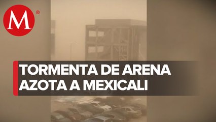 Una tormenta de arena se desplaza de EU a Baja California