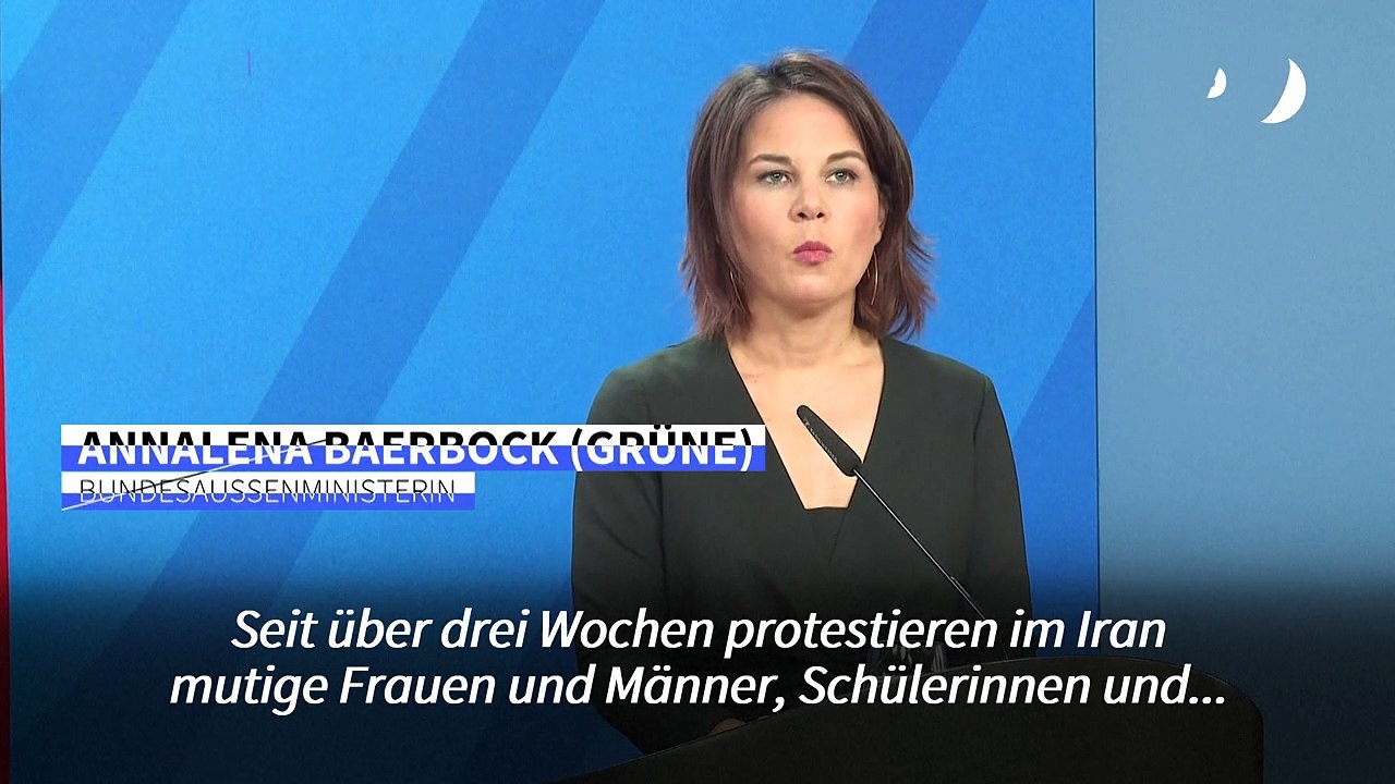 Baerbock: Gewalt im Iran 'trifft uns ins Mark'