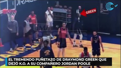 El tremendo puñetazo de Draymond Green que dejó K.O. a su compañero Jordan Poole