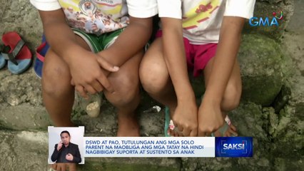 DSWD at PAO, tutulungan ang mga solo parent maobliga ang mga tatay na hindi nagbibigay suporta at sustento sa anak | Saksi