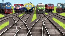 Train Simulator Game | 6 TRAINS CROSSING ON BUMPY FORKED RAILROAD CROSSING | Indian Railway