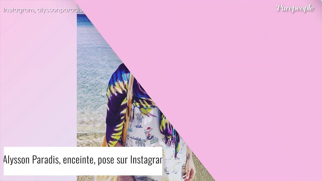 Alysson Paradis à la plage avec son bébé, elle illustre son bonheur avec Guillaume Gouix
