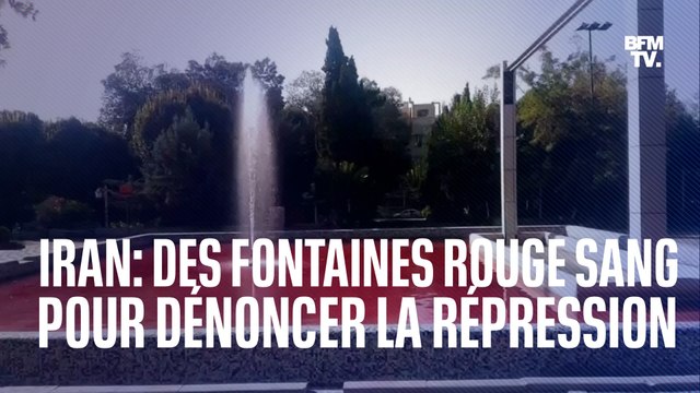 Iran: un artiste rend des fontaines rouge sang à Téhéran pour dénoncer la répression
