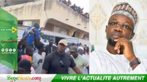 L'arrivé spectaculaire de la délégation de Yaw à Tivaouane, Sonko accueillit par une foule immense