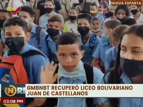 Nueva Esparta | GMBNBT rehabilitó la Unidad Educativa Liceo Bolivariano Juan de Castellanos