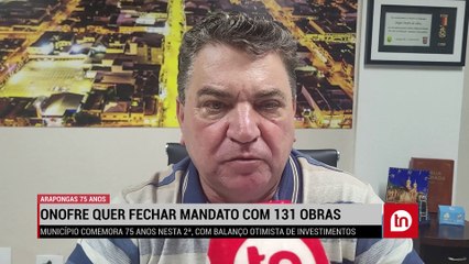 Prefeito de Arapongas quer fechar mandato com 131 obras concluídas