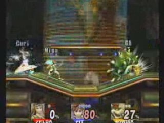 Terrible stage to play as Zelda (Zelda vs Pit vs Bowser)