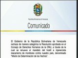 Venezuela rechaza Resolución del Consejo de Derechos Humanos que renueva injerencismo