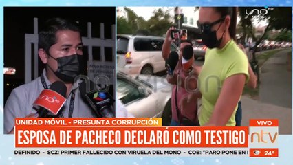 Declaró la esposa de Pacheco