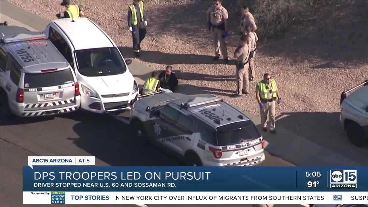 Police pursuit suspect taken into custody near US 60 and Power in Mesa ...