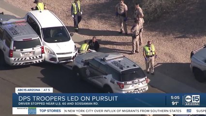 Police pursuit suspect taken into custody near US 60 and Power in Mesa