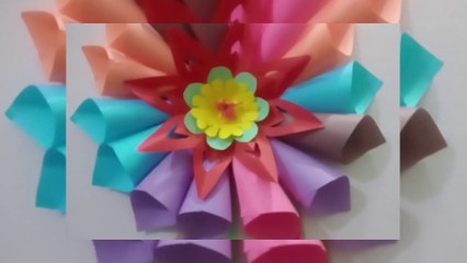 Diy papper flower making easy wall decorations craft /imran mallah crafts